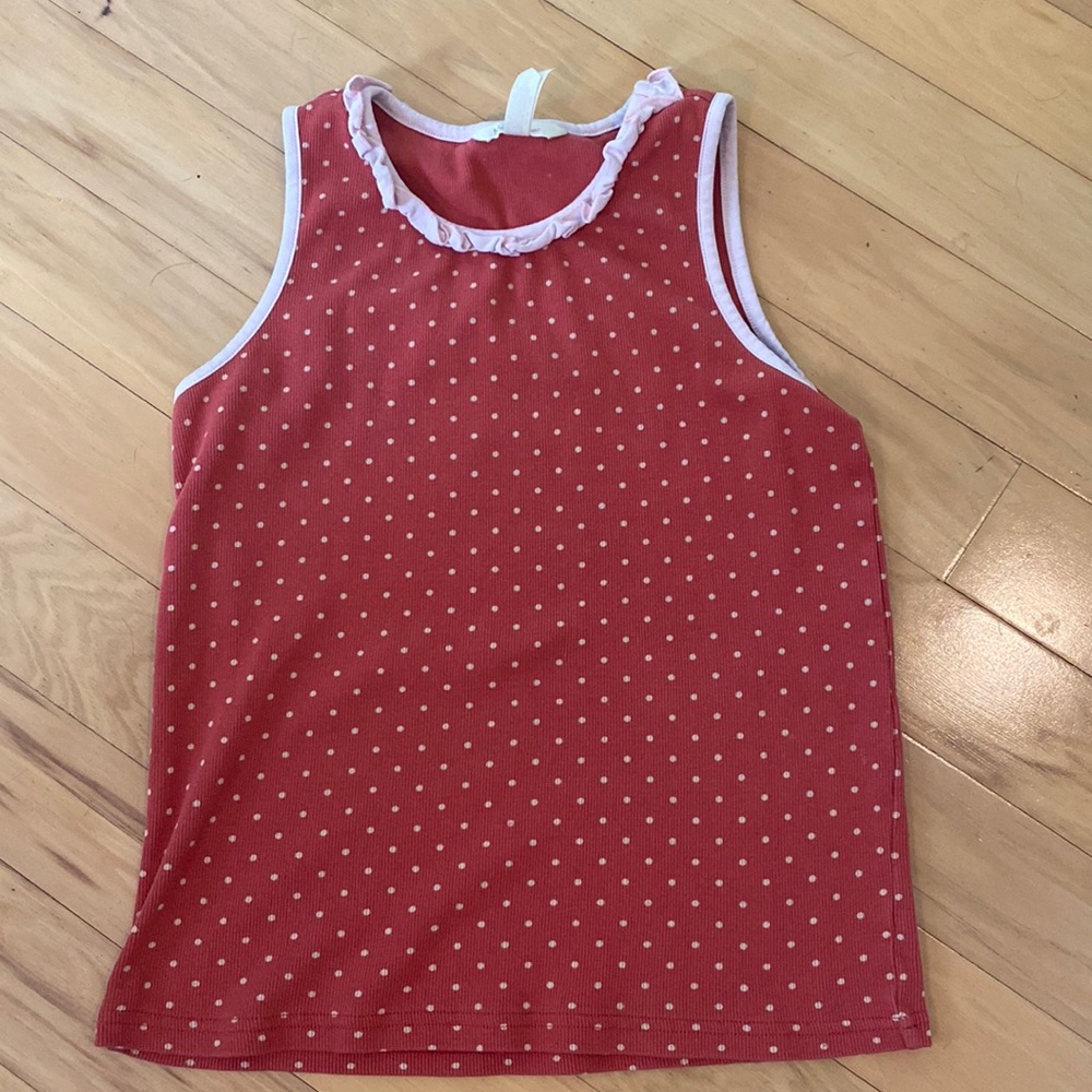 Matilda Jane ribbed polka dot tank top. Sz 12 but fits like a 10. Super Cute
